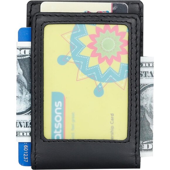 Levi's Men's RFID Slim Everyday Magnetic Front Pocket Card Case Wallet - Picture 10 of 10